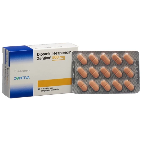 DIOSMIN HESPERIDIN Zentiva Filmtabl 500 mg 60 Stk