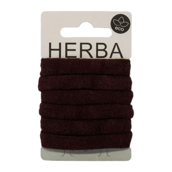 HERBA Ecofriendly Haarbinder Ø5cm braun 6 Stk