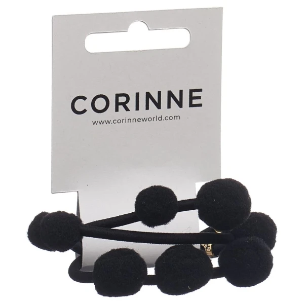 CORINNE Haargummi Hair Tie Pom Ibiza black 3 Stk